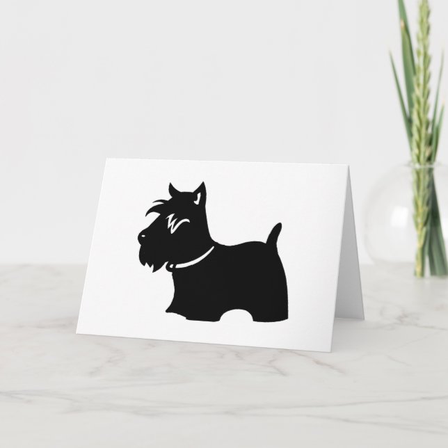 SCOTTISH TERRIER FEIERTAGSKARTE (Vorderseite)