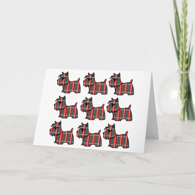 SCOTTISH TERRIER FEIERTAGSKARTE (Vorderseite)