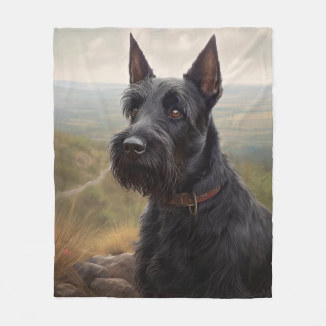 Scottish Terrier Fleecedecke (Vorderseite)