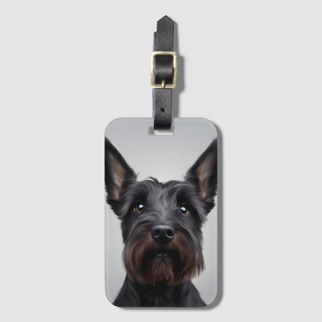 Scottish Terrier Gepäckanhänger (Vorderseite Vertikal)