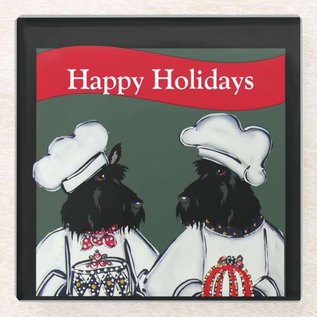 Scottish Terrier Glasuntersetzer (Vorderseite)