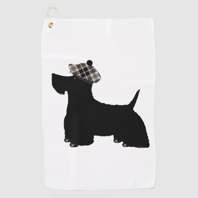 Scottish Terrier Golfhandtuch (Vorderseite)