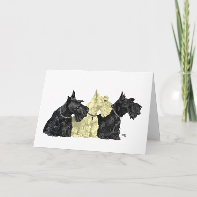 Scottish Terrier Grußkarte Karte (Vorderseite)