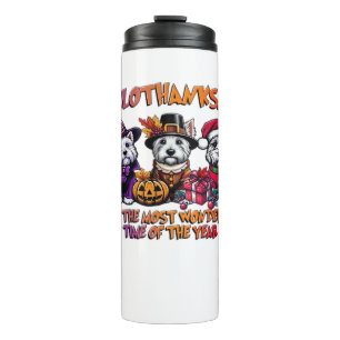 Scottish Terrier Halloween Erntedank Weihnachten Thermosbecher