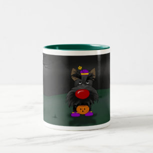 Scottish Terrier Halloween Zweifarbige Tasse