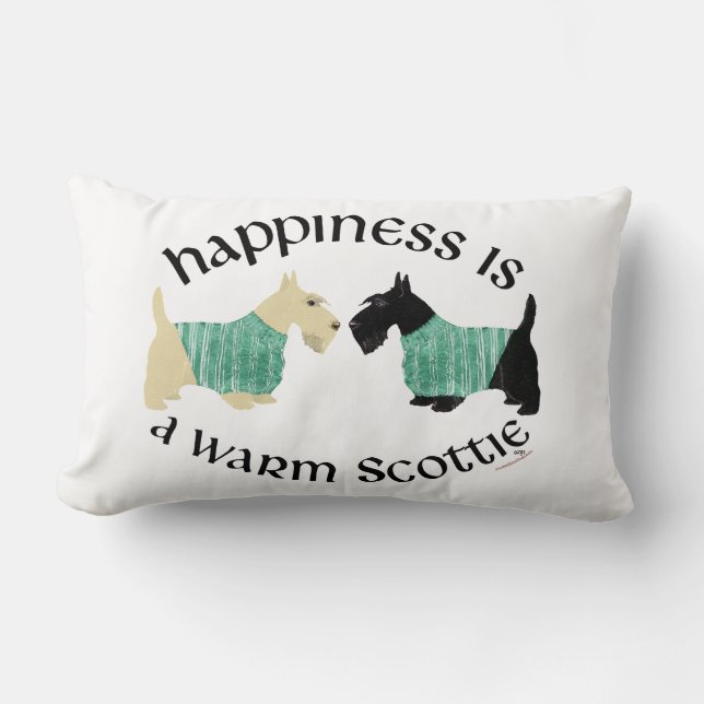 Scottish Terrier Happiness Pillow Lendenkissen (Vorderseite)