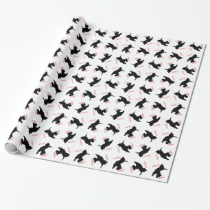 Scottish Terrier Happy Holidays Geschenkpapier