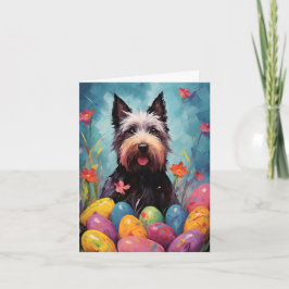 Scottish Terrier Happy Oaster Karte