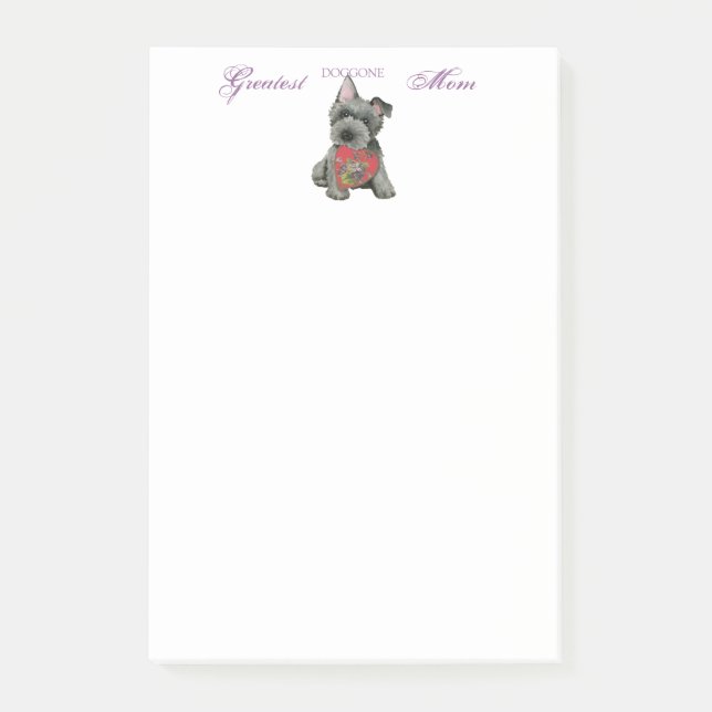 Scottish Terrier Heart Mama Post-it Notes Klebezettel (Vorderseite)