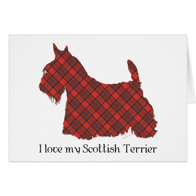 Scottish Terrier Hepburn Tartan (Vorderseite (Horizontal))
