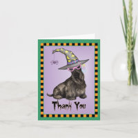 Scottish Terrier Hexe Danke, Card