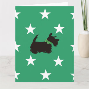 Scottish Terrier Holiday Card, Scottie dog Karte