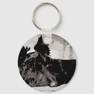 Scottish Terrier Hund Keyring Schlüsselanhänger