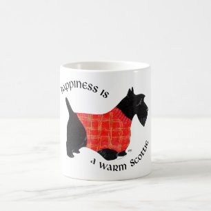 Scottish Terrier in Red Kariert Sweater Kaffeetasse