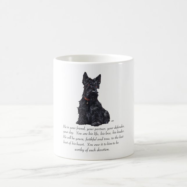 Scottish Terrier Keepake - MALE Dog Kaffeetasse (Mittel)