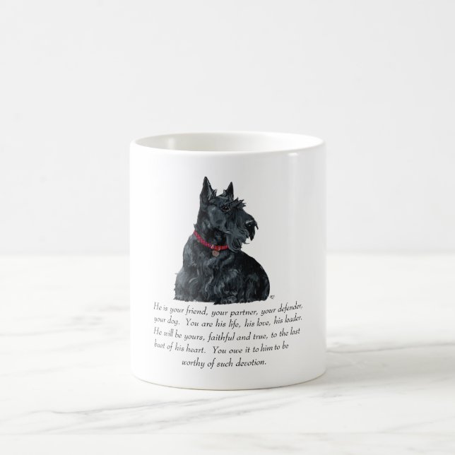 Scottish Terrier Keepake - MALE Dog Kaffeetasse (Mittel)