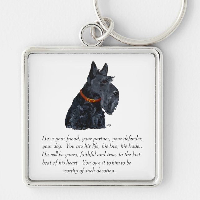 Scottish Terrier Keepake Schlüsselanhänger (Vorne)