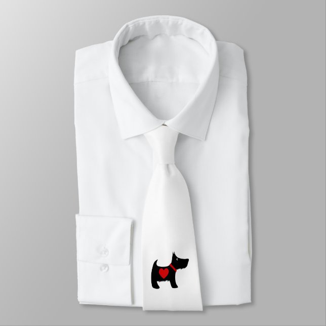 Scottish Terrier Krawatte (Gebunden)