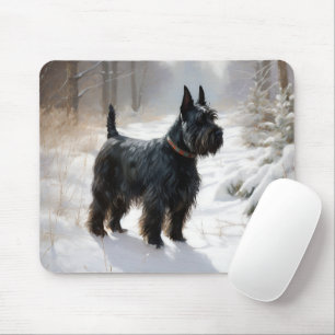 Scottish Terrier Let It Snow Christmas Mousepad