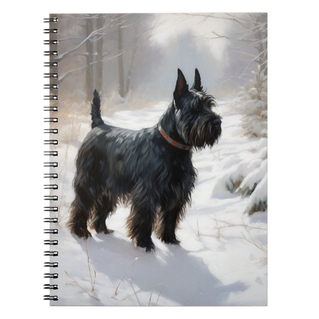 Scottish Terrier Let It Snow Christmas Notizblock (Vorderseite)
