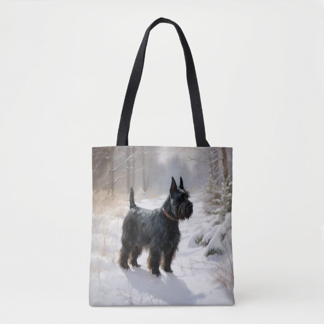 Scottish Terrier Let It Snow Christmas Tasche (Vorderseite)