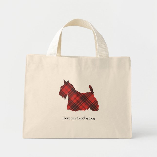 Scottish Terrier Maxwell Tartan Mini Stoffbeutel (Vorne)