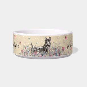 Scottish Terrier mit Pfoten Napf