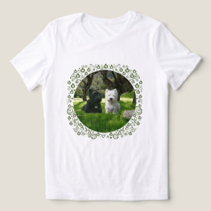 Scottish Terrier mit Westie Tri-Blend Shirt