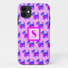 Scottish Terrier Niedlich Dog Pink Silhouette Mono Case-Mate iPhone Hülle
