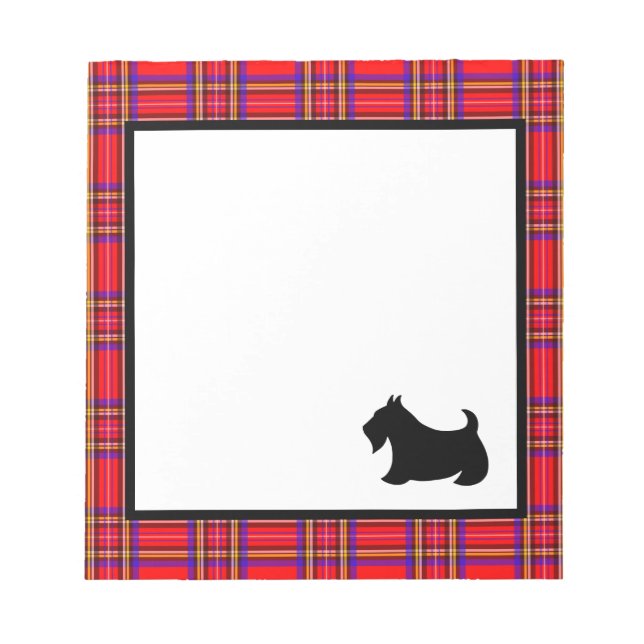 Scottish Terrier Notepad Geschenk Notizblock (Vorderseite)
