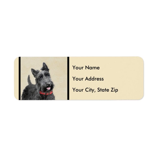 Scottish Terrier Painting - Niedliche Original Dog (Vorne)