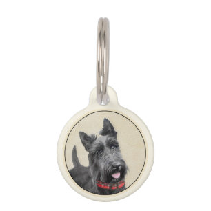 Scottish Terrier Painting - Niedliche Original Dog Haustiermarke