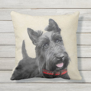 Scottish Terrier Painting - Niedliche Original Dog Kissen