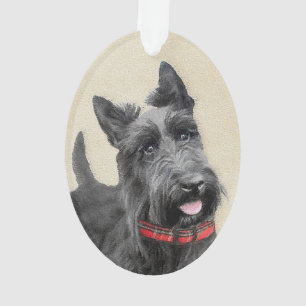 Scottish Terrier Painting - Niedliche Original Dog Ornament