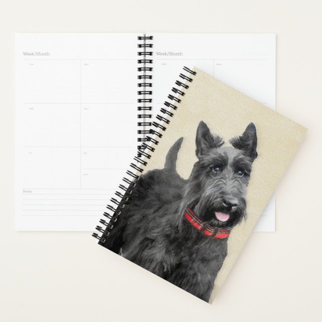 Scottish Terrier Painting - Niedliche Original Dog Planer (Anzeige)