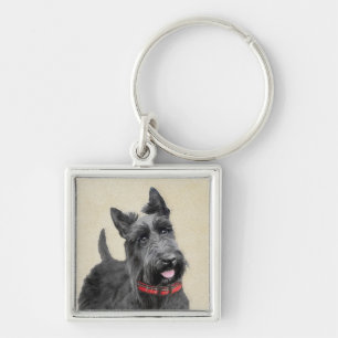 Scottish Terrier Painting - Niedliche Original Dog Schlüsselanhänger