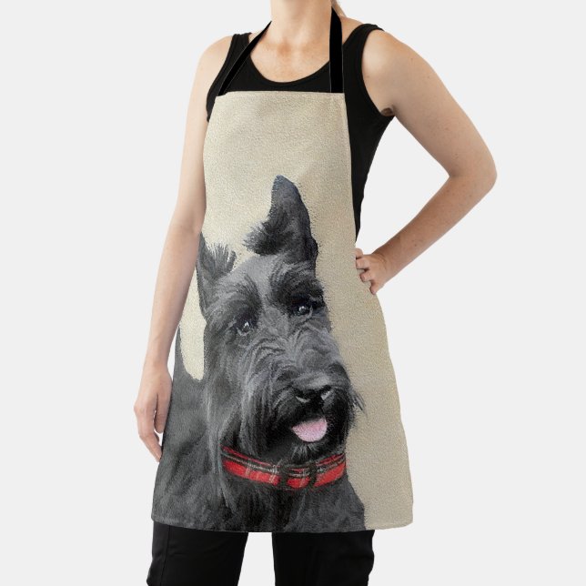 Scottish Terrier Painting - Niedliche Original Dog Schürze (InSitu)