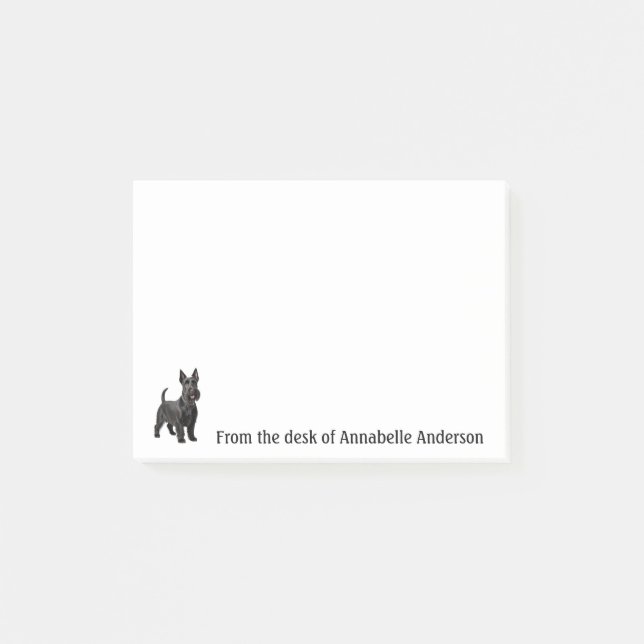 Scottish Terrier Personalize Post-it Klebezettel (Vorderseite)