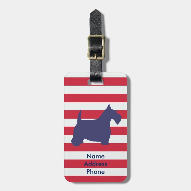 Scottish Terrier personifizieren Gepäckanhänger (Vorderseite vertikal)