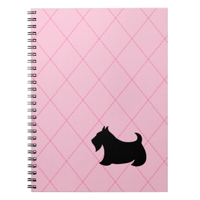 Scottish Terrier Pink Notebook Notizblock (Vorderseite)