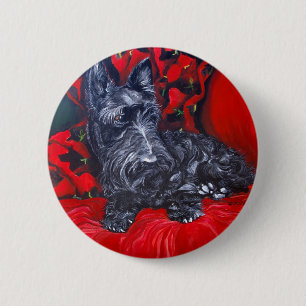 Scottish-Terrier-Porträt Haggis Button
