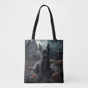 Scottish Terrier Pumpkins Halloween Beängstigend Tasche