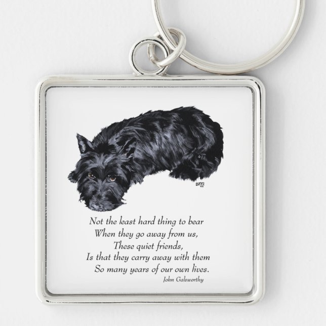 Scottish Terrier Rainbow Bridge Schlüsselanhänger (Vorne)