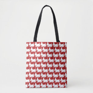 Scottish Terrier Red White Niedlich Dog Moderne Ta Tasche