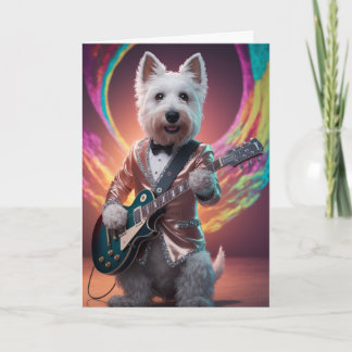 Scottish Terrier Rock Star Karte