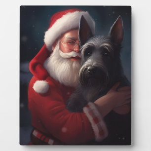 Scottish Terrier Santa Claus Weihnachten Fotoplatte
