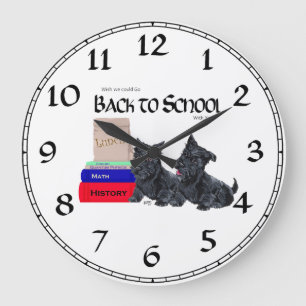 Scottish Terrier School Clock Große Wanduhr