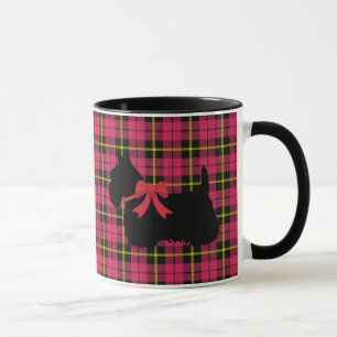 Scottish Terrier, Scotland dog, Warm pink kariert Tasse
