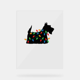 Scottish Terrier Scottie Dog Christmas Lights Gift Acrylschild