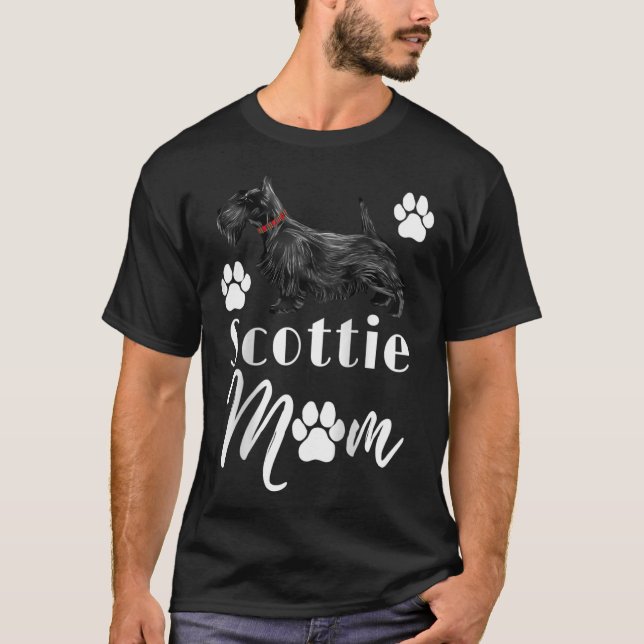 Scottish Terrier Scottie Dog Mama T-Shirt (Vorderseite)